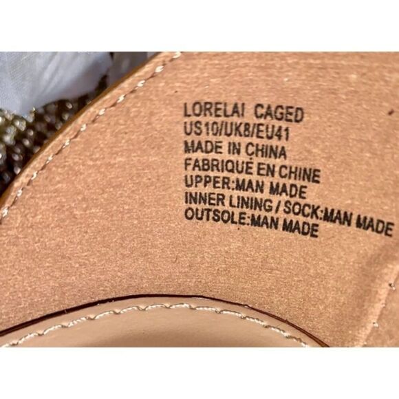 JustFab Lorelai Caged Camel Womens Sandal Heels Size :10 - Picture 11 of 12